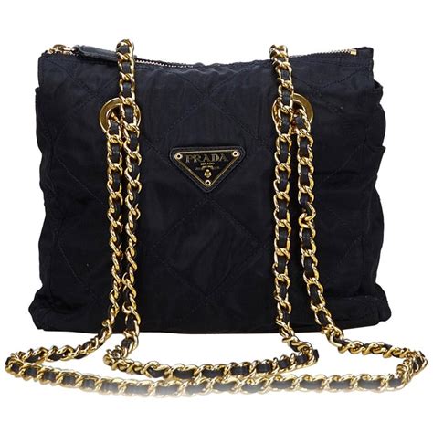 vintage prada chain shoulder bag|pre owned Prada bag.